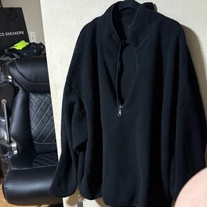 Men's Black Zip-Up Sweater